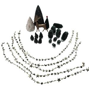 Department 56 Village Tree Variety Garland Deer Christmas Decorations Landscape